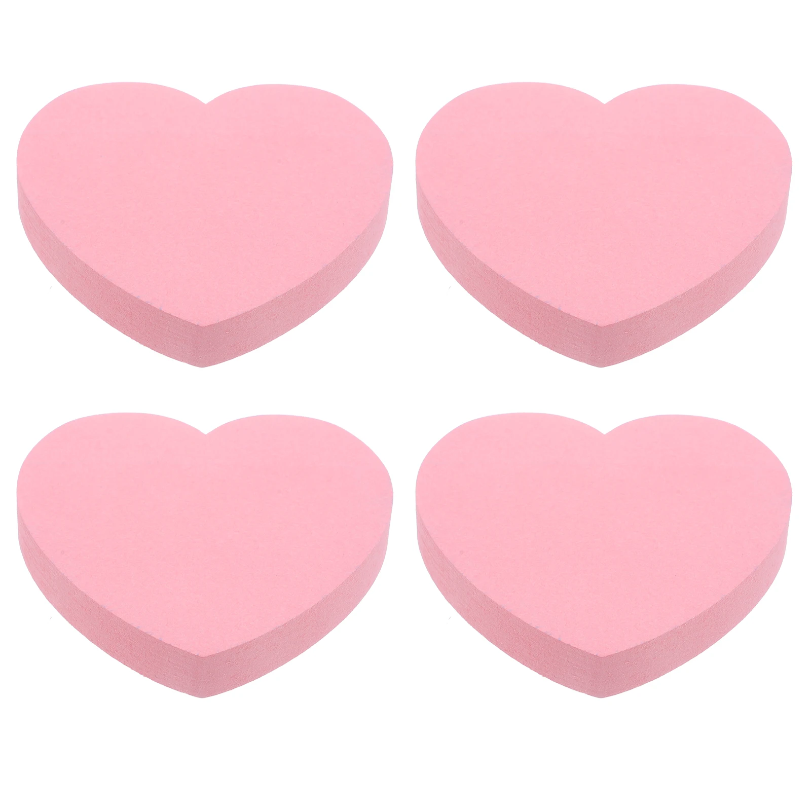 4 Books Adhesive Massage Pads Heart Memo Pads Portable Notepad Note Pads for Office Use