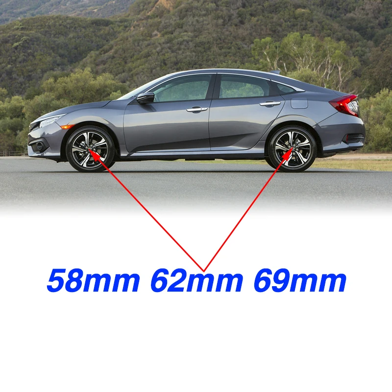 20 piezas 69mm 62mm 58mm tapacubos de centro de rueda cubierta de tapacubos de llanta de coche para CRV Civic Accord CITY Fit Pilot Jade URV