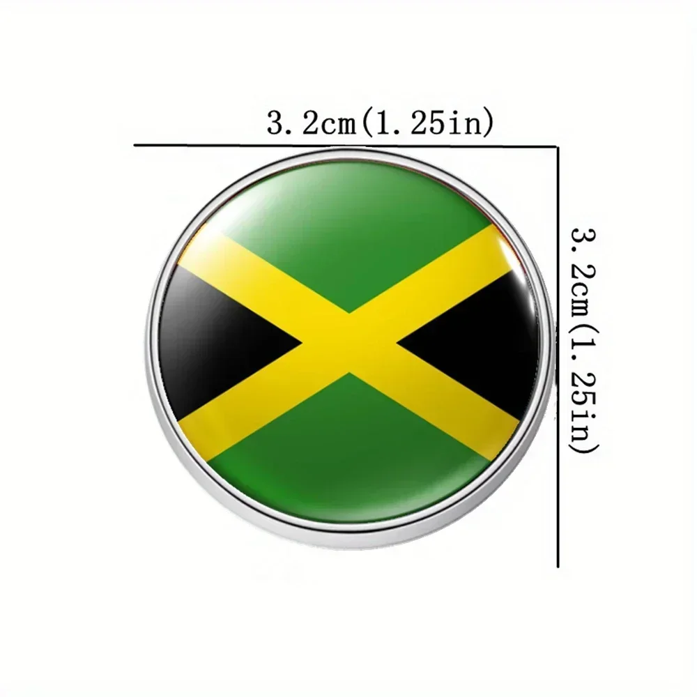 

3D Jamaican Flag logo Fridge Magnet Decoration Metal 3D Refrigerator Magnets Sticker Home Decor Souvenir