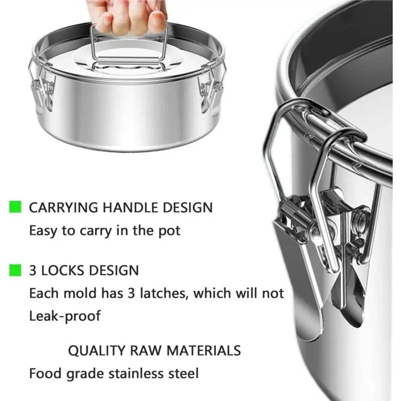 FYBL-Flan Pan Flaneramold, Stainless Steel Flan Mold With Lid - Flan Maker For 6 Quart Pot Electric Stovetop