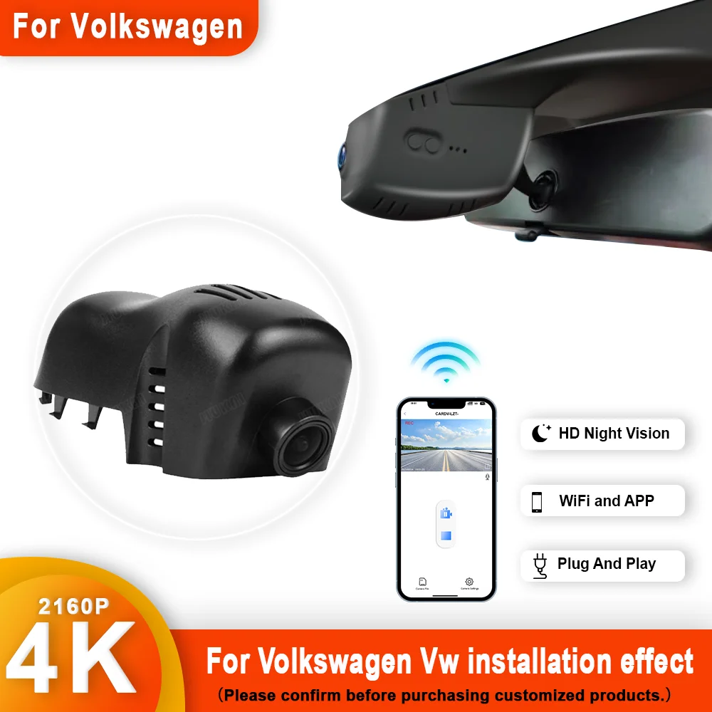 

4K HD 2160P Plug and Play WIFi Car DVR Video Recorder Dash Cam For Volkswagen VW Touareg 2014 2015 2016 2017 DashCam