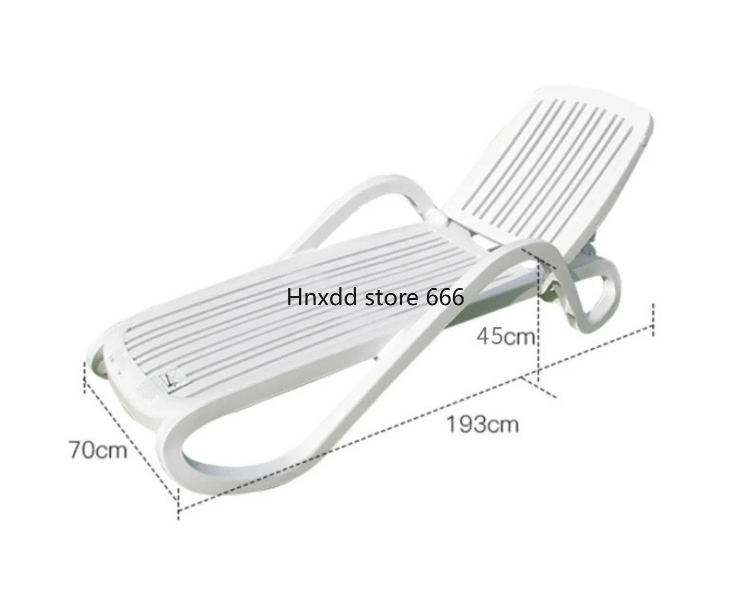 Outdoor swimming pool bed imported white plastic beach lounger