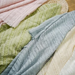 Soft and Lightweight Chiffon Stripe Woven Fabric for Clothing and Drees Making By The Meter Sewing Accessories
