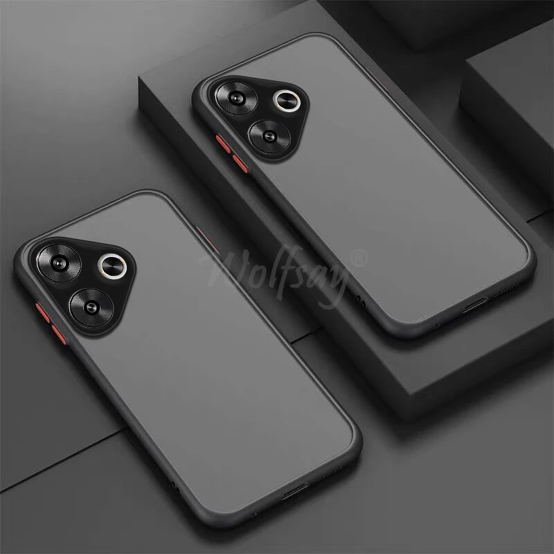 For Xiaomi POCO F6 Case Silicone Matte TPU Transparent Protector Phone Case For Xiaomi POCO F6 Cover POCO F6 Case