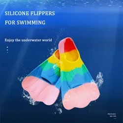 Swim Fins for Kids Adults Short Blade Swimming Flippers Silicone Lightweight Comfortable Snorkeling Training Pool Free Diving