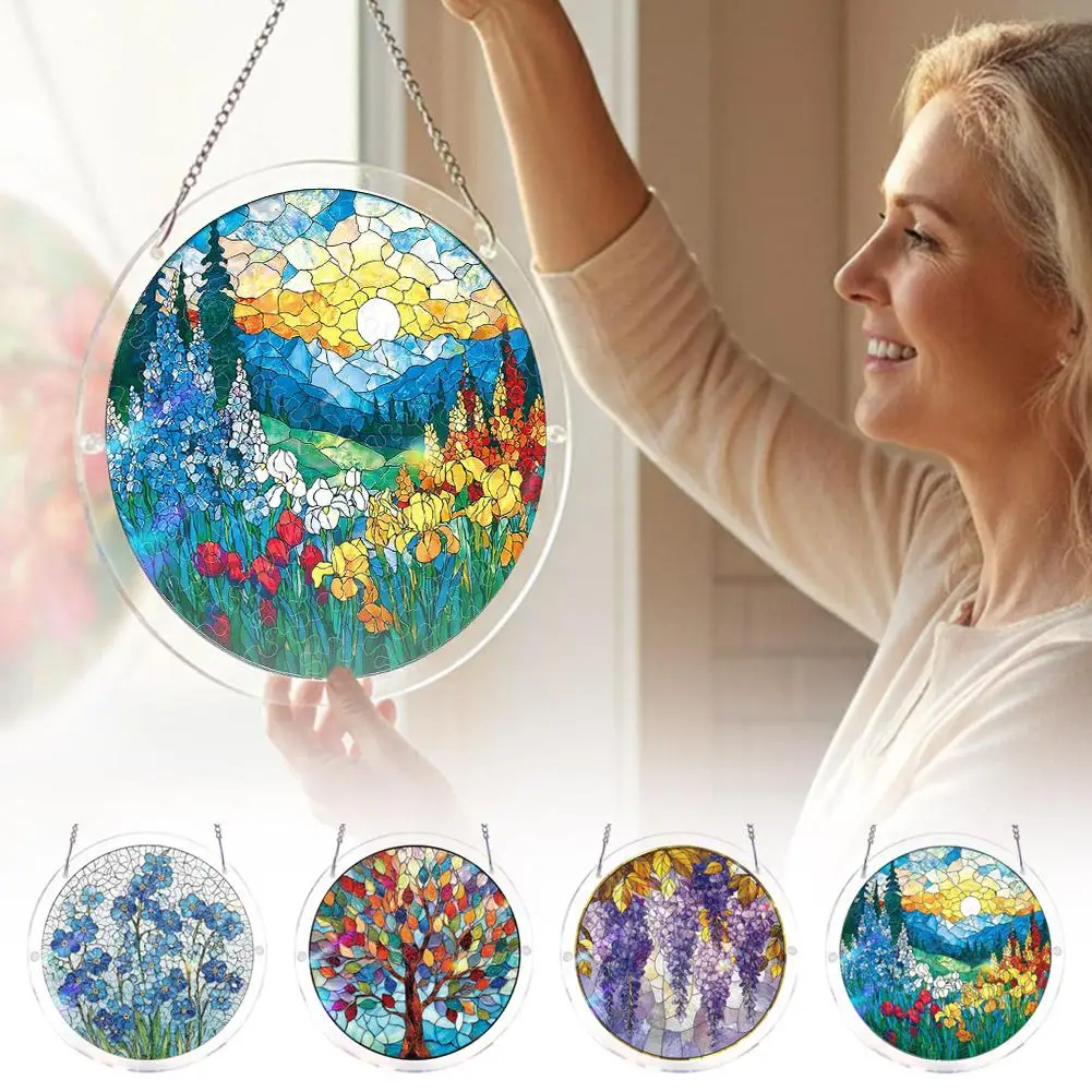 8.2in Acrylic Jigsaw Puzzle Hanging Wall Decoration Tree Of Life Ornament  For Window Living Room Modern Puzzle Decoration