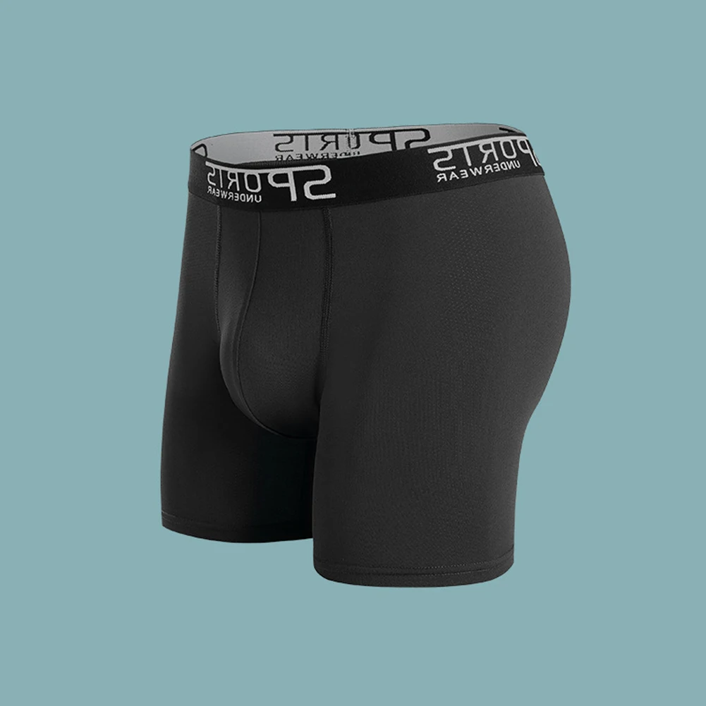 Men Mid Waist Seamless Breathable Underwear with Pouch Boxer Briefs Underpant Trunks for Everyday Comfort and Support