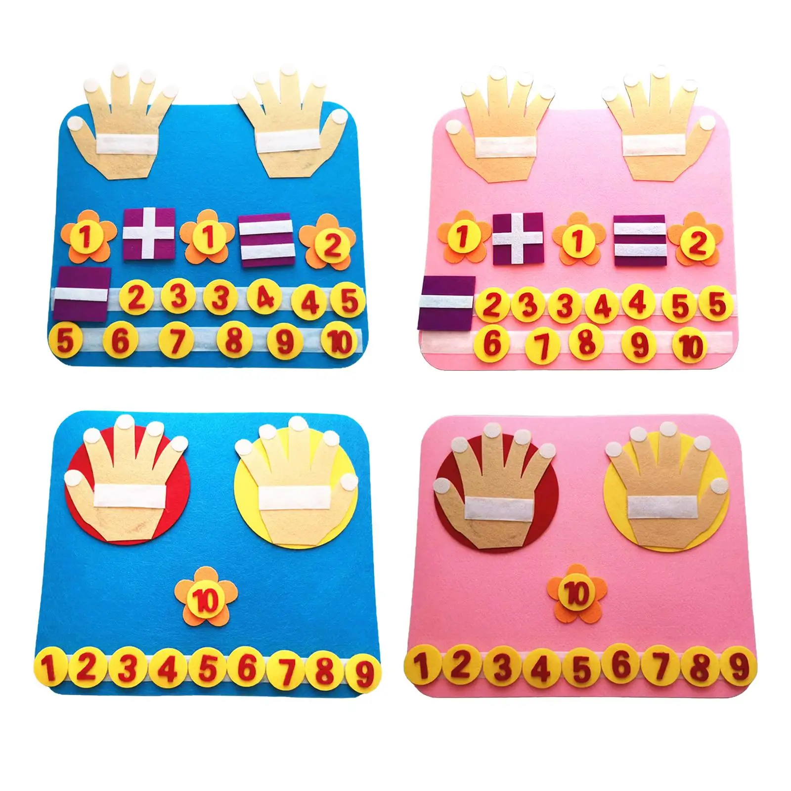 Match Counting Game Early Education Toy Mathematics Learning Felt Board Finger