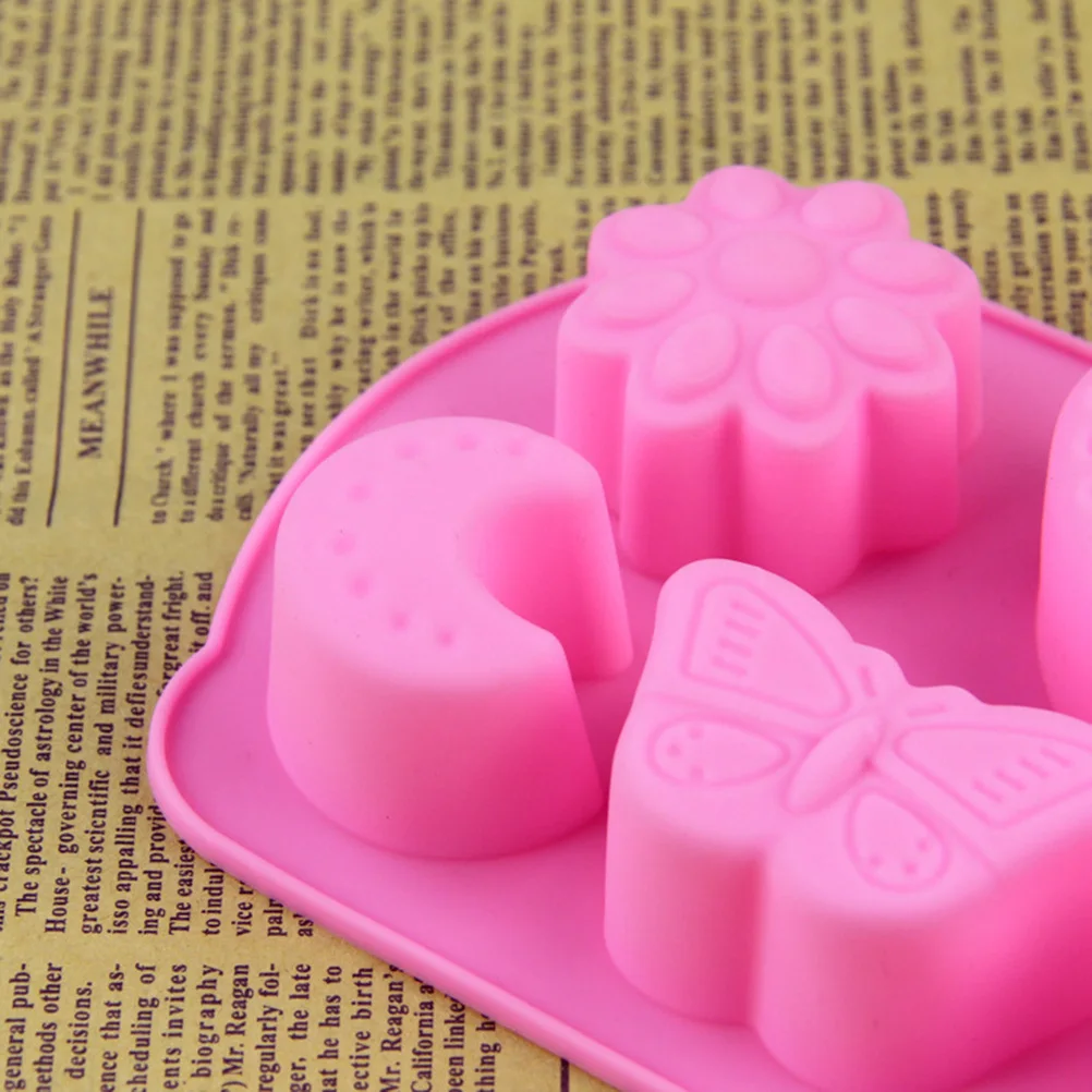 

Chocolate Silicone Mold Insect Moon Star Shape Diy Baking Candy Ice Cube Tray Non-Stick Heat Insulated Kids Party Pink