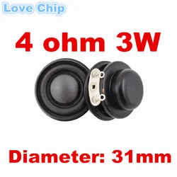Diameter 3cm 31mm dual magnetic Full frequency loudspeakers 4 ohm 3W 8ohm Bluetooth speaker Steel gun smart voice speaker