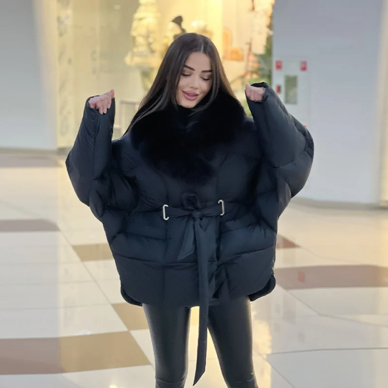 

Elegant Vintage Cotton Coats Loose Casual Designer Fashionable Trend Lady Outerwear 2025 Fall Party Women's Chic Winter Clothes