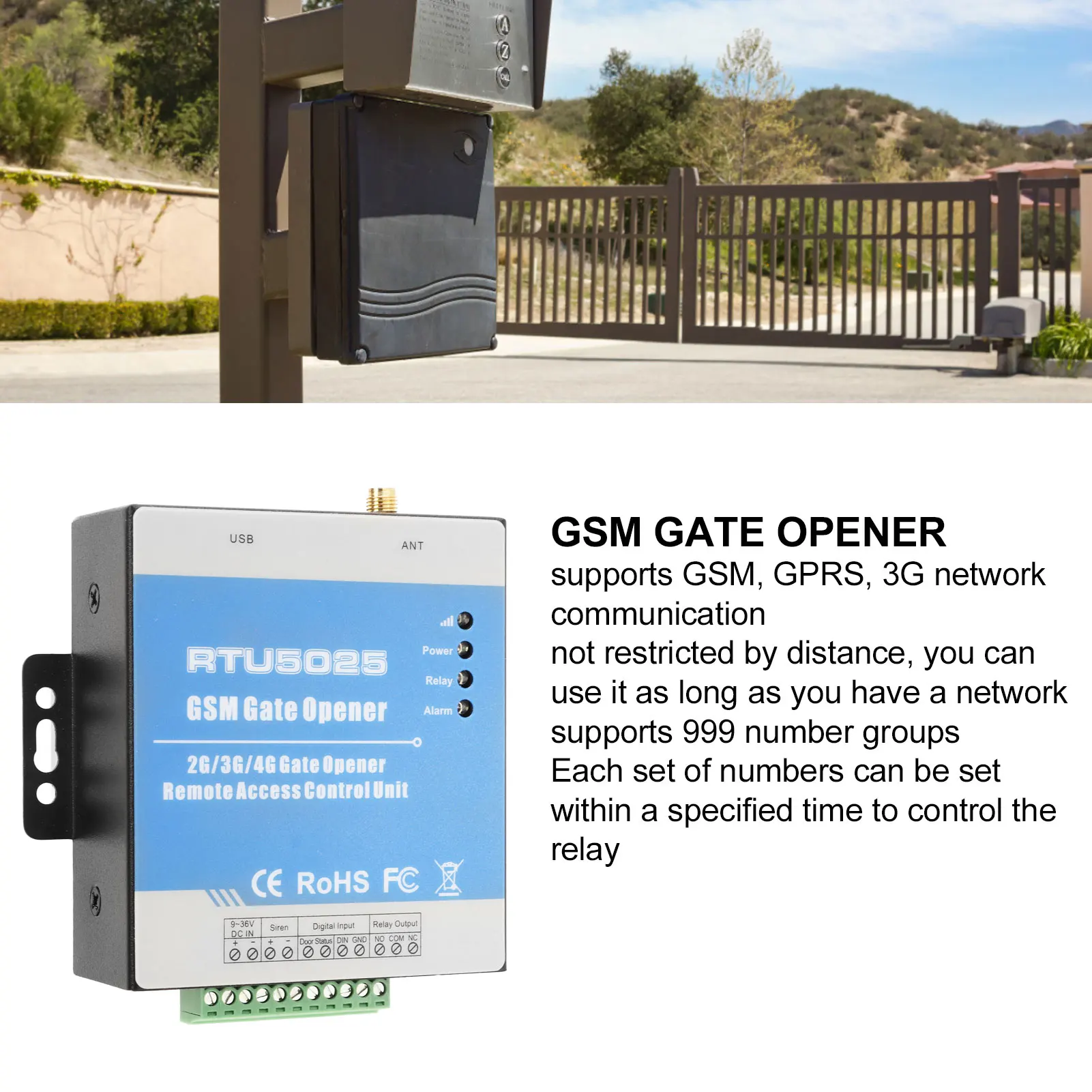 GSM Toröffner RTU5025 Toröffner GSM 3G 4G LTE Wireless Remote Toröffner Betreiber Garagentor Access Controller AC