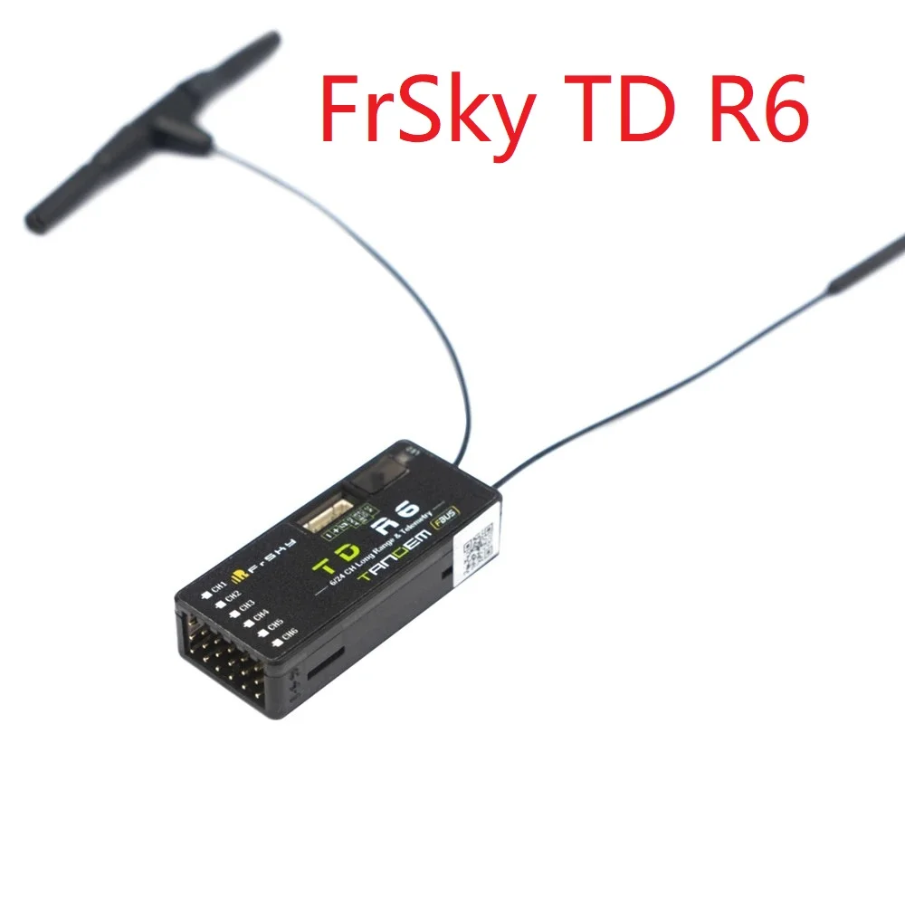 FrSky TD R6 2.4Ghz / 900Mhz Tandem dual-band Receivers 6CH PWM / Telemetry / Black Box