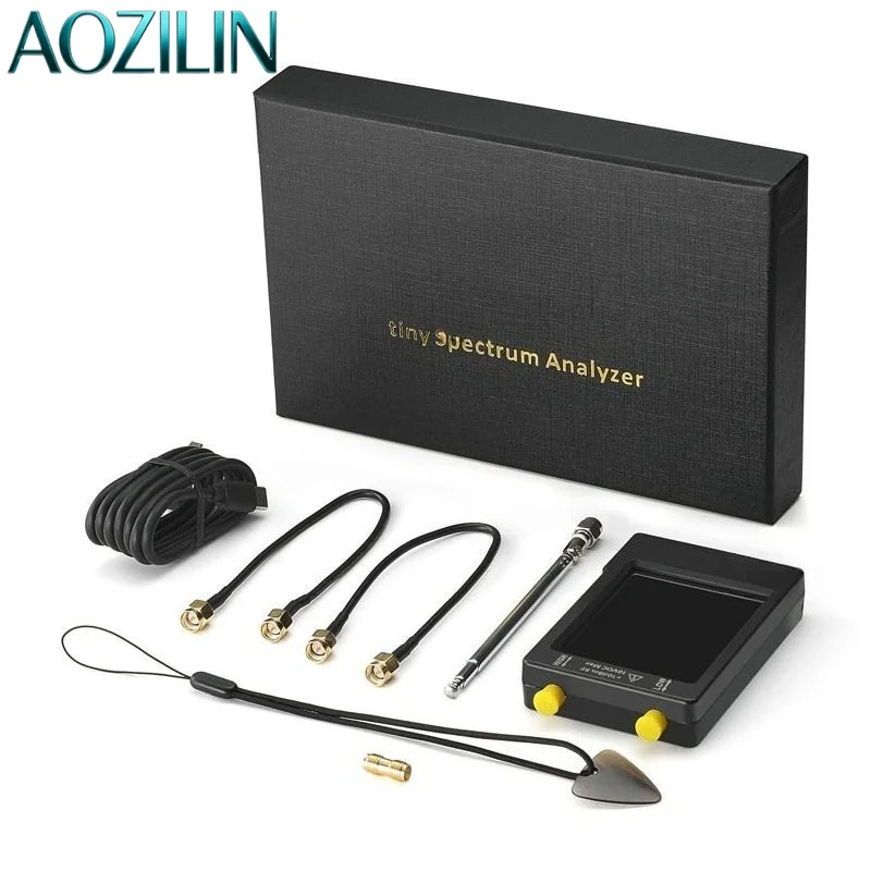 AOZILIN TinySA Handheld Spectrum Analyzer, 2.8‑Inch 320×240 Resistive Touch Screen, 100kHz‑960MHz RF Testing Device