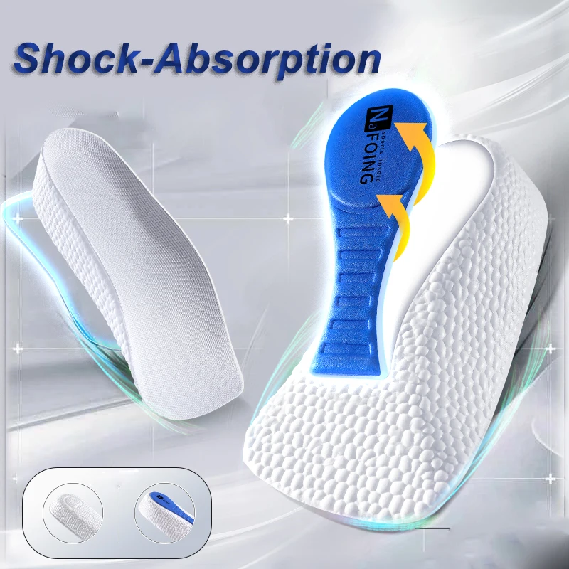 Damping Strip Arch Support Height Increase Insoles Half Pads Orthopedic Breathable Memory Foam Lifts Shoe Pads Flat Feet Support