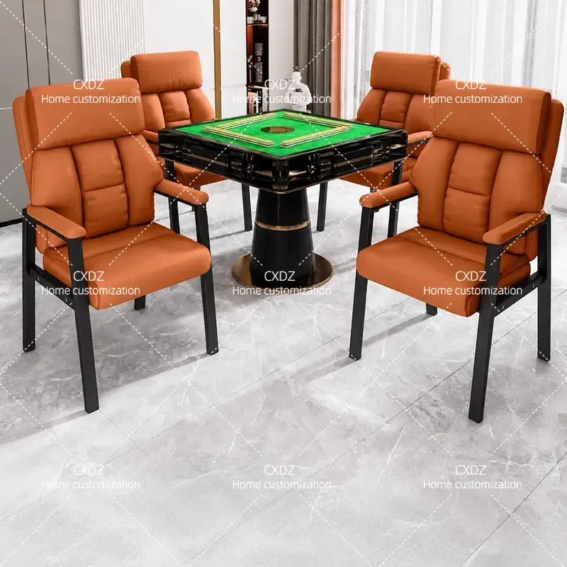 Mahjong Chair with Thickened Backrest and Spring Seat Cushion Comfortable Gaming Chair for Card Room Office Computer Use
