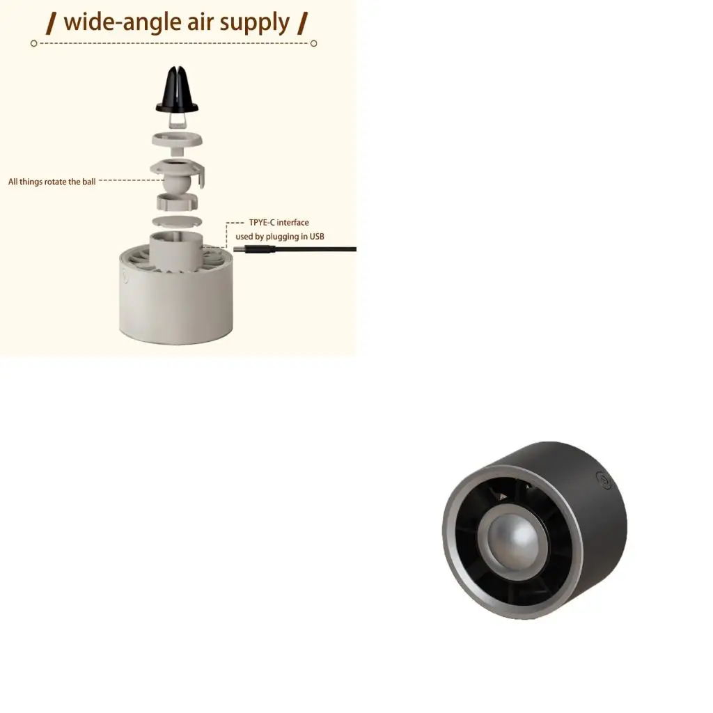 مكيف الهواء لمكيف السيارات تنفيس بارد مروحة المعجبين قابلة للتعديل 3 سرعات مقطع هواء مقطع مقطع مقطع مع مراوح ضوضاء منخفضة الضوء