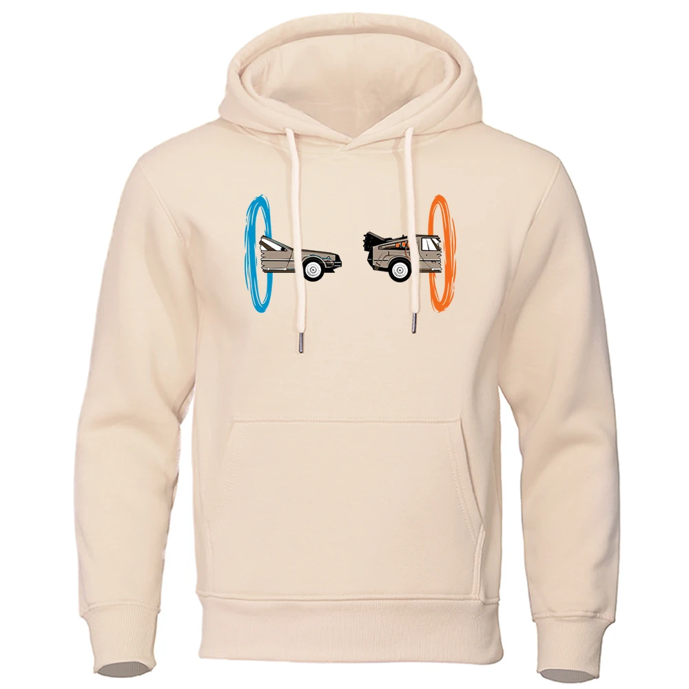 

Back To The Future Movie Back To The Portal Mens Hoody Creativity Crewneck Hoodie Hip Hop Loose Hoodies Casual Autumn Hoodie Man