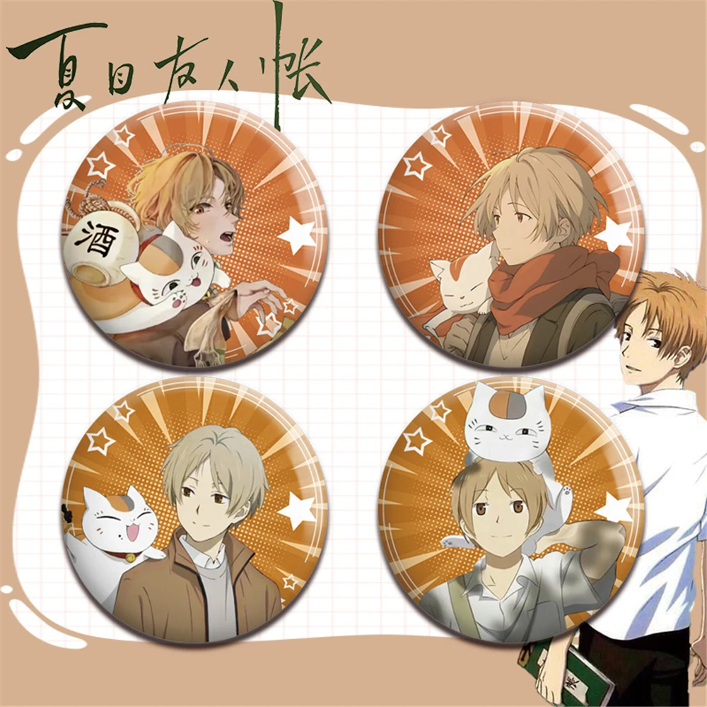 

Anime Natsume's Book of Friends natsume yuujinchou Madara Takashi Cosplay Costume Badge Pin SPTE Tinplate Brooch Accessories