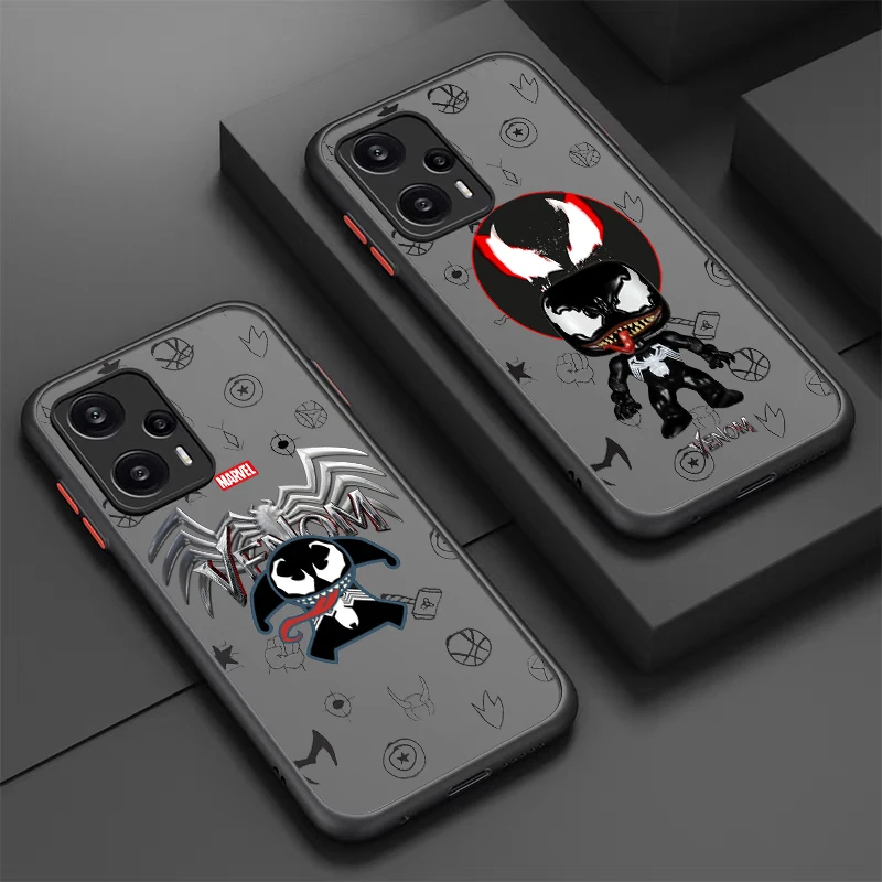 

Marvel Venom Hero Cool For POCO X5 X4 X3 NFC X2 M5S M6 M4 M3 M2 C51 F5 F4 GT Pro Frosted Translucent Phone Case