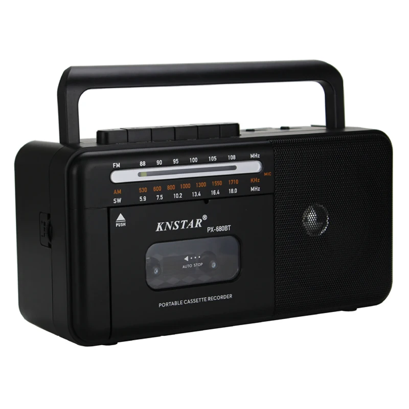 Portable Vintage Retro USB AM/FM/SW Multiband Radio Stereo Wireless Bluetooth Boombox Mp3 Audio Cassette Tape Player Recorder