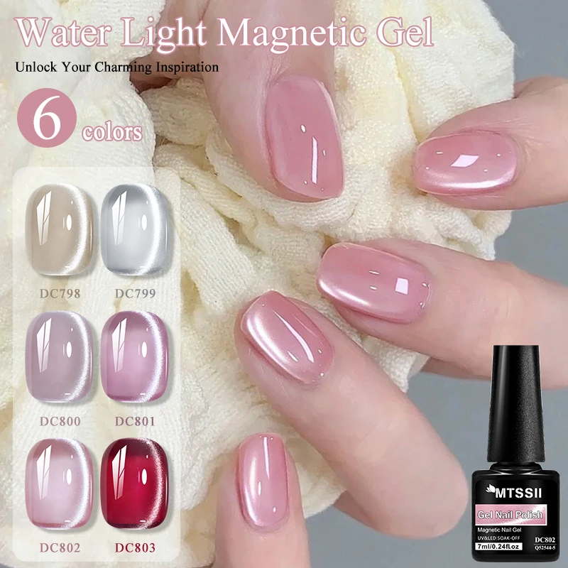 7ml Water Light Cat Magnetic Gel Nail Polish Glass Bead Effect Semi-Permanent Soak Off UV LED Gel Varnish Manicure DIY Design