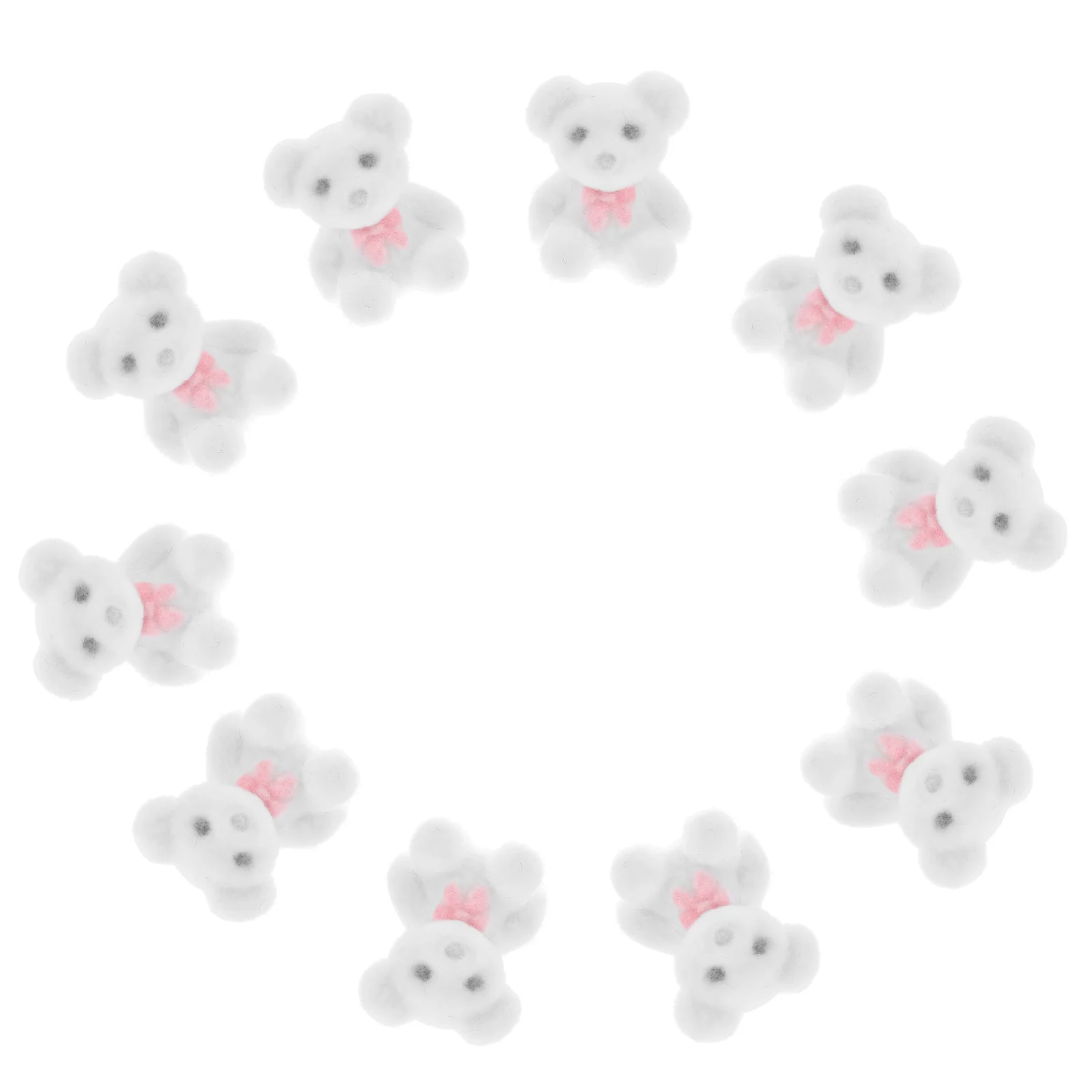 

10Pcs Mini Bear Plushies Adorable Small Decorations for Wedding Party Gifts DIY Craft Attachable Home Office Car Refrigerator
