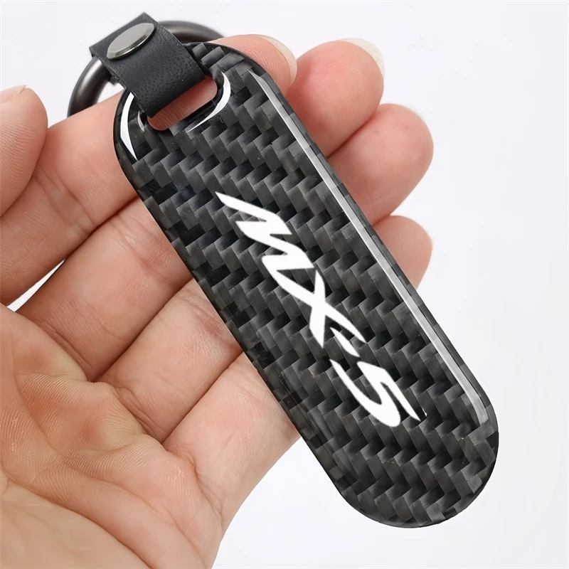 1PCS Carbon Fiber Car Keychain Key Chain Cool Pendant Keyring For Mazda 2 3 5 6 CX3 CX5 CX7 CX9 MX5 NB NC ND 199 Car Accessories