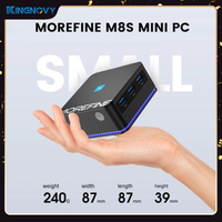 Morefine M8S Mini PC Windows 11 Intel 12th Gen N100 12GB LPDDR5 4800MHz Compact Pocket Gaming Computer Dual LAN 3x4K@60Hz WiFi6