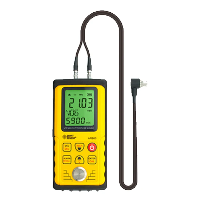 SMART SENSOR AR860 Ultrasonic Thickness Gauge Digital Industry Metal Measuring Range: 1.0 to 300mm (steel) Sound Velocity Meter