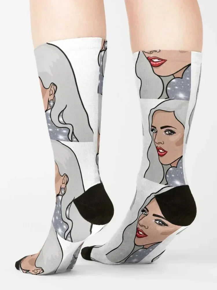 Lady gaga Socks with print kids Non-slip new year Male Socks Women's
