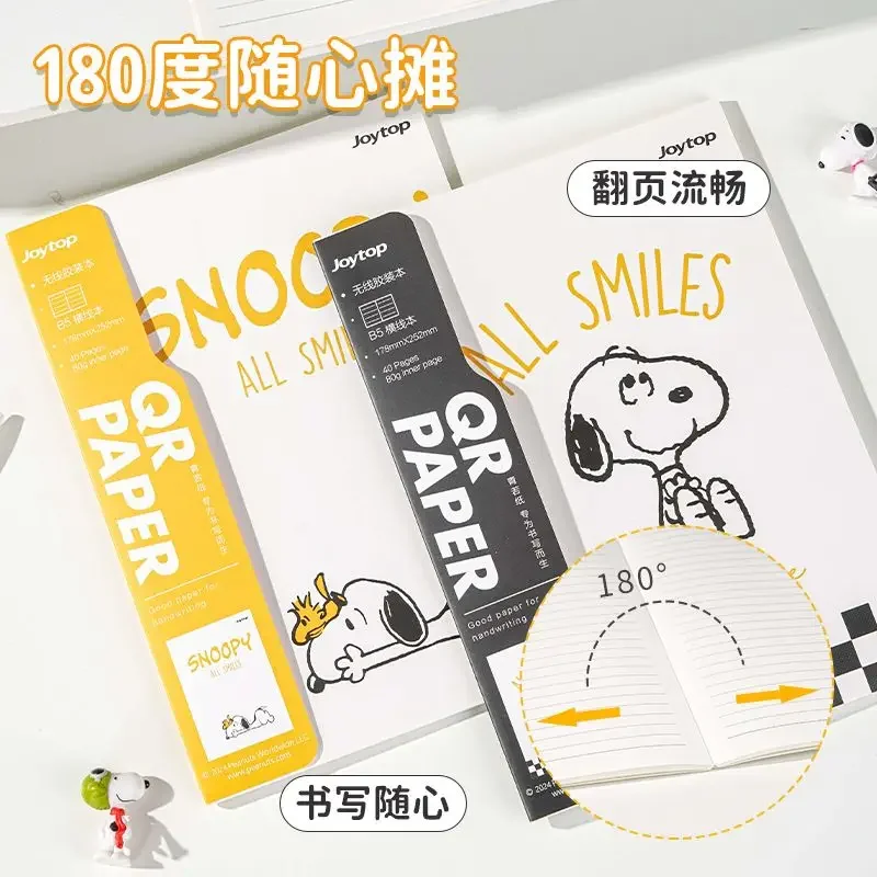 Kawaii Animation Snoopy Notebook Student High-Looking Cartoon B5 Horizontal Line Simple Diary Stationery Supplies Gift Wholesale