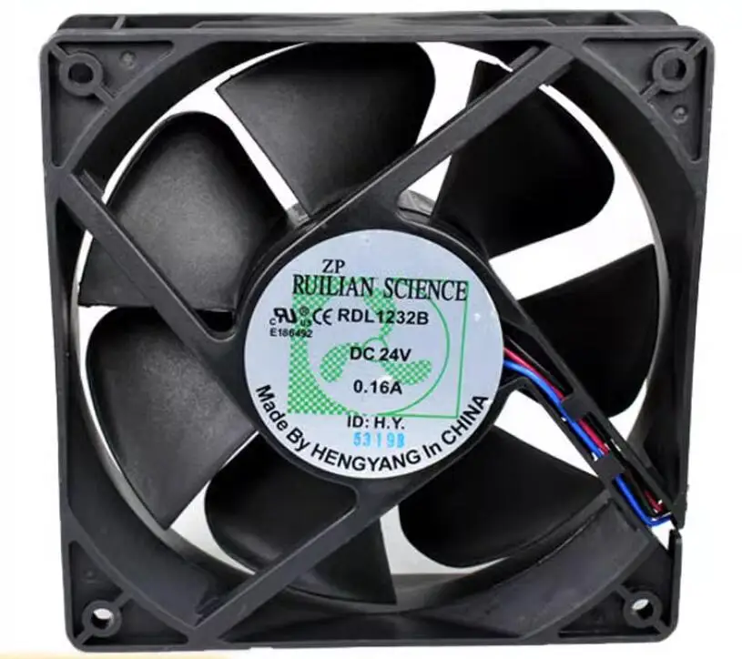 RUILIAN RDL1232B DC 24V 0.16A 120x120x38mm 3-Wire Server Cooling Fan