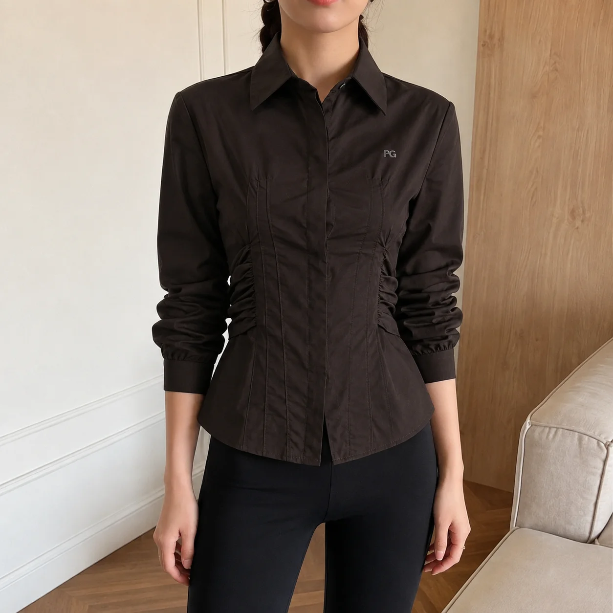 Женское платье-рубашка 2-в-1 с – обзор и цена Ruched Dress Mini