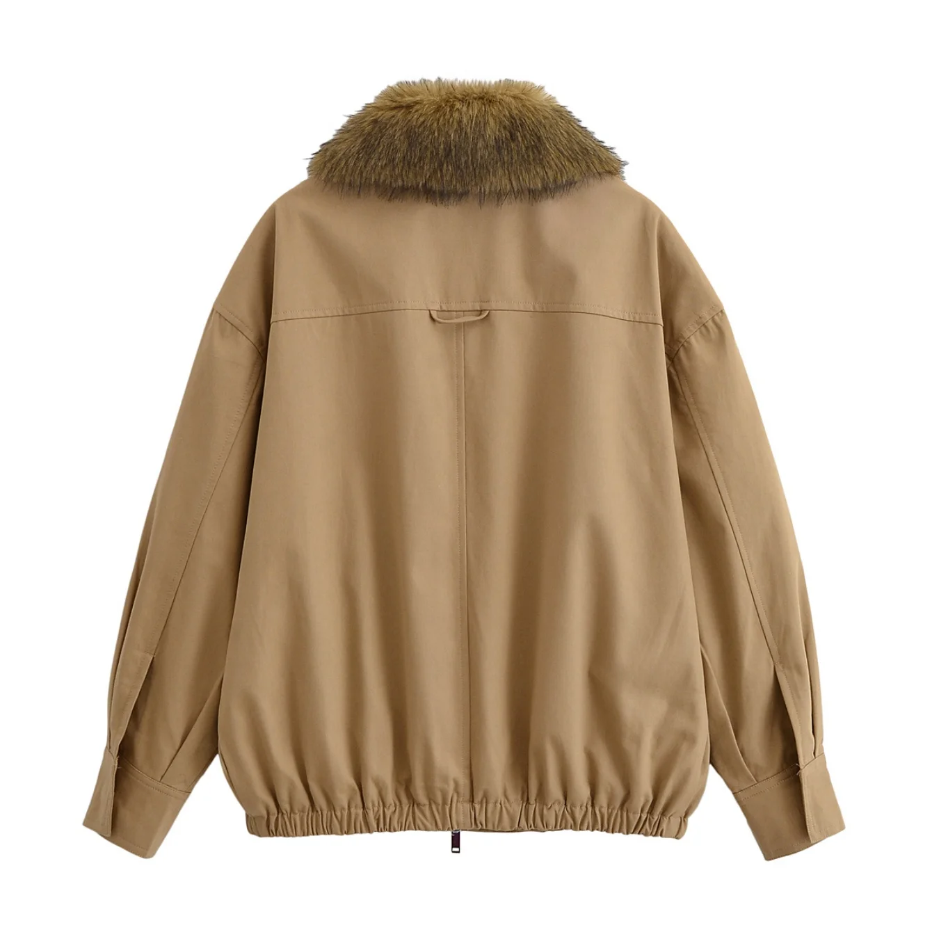 Giacca spessa da donna Cappotto femminile Autunno inverno Manica lunga Colletto in pelliccia sintetica rimovibile Moda casual Giacche larghe Abbigliamento