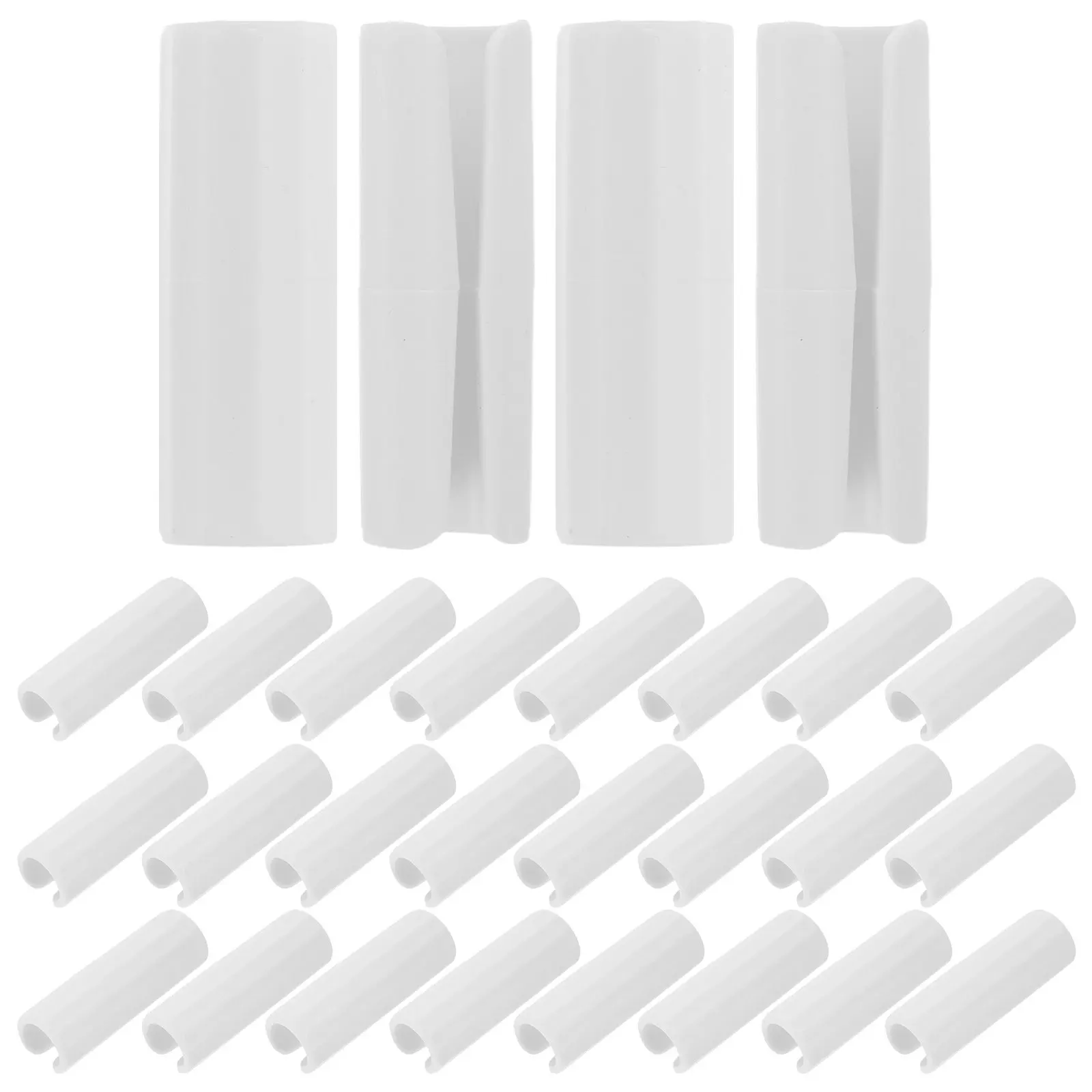 50Pcs White Bed Sheet Fixed Clip Set Nonslip Fitted Sheet Grippers for Mattress Edge Corner Holders Smooth Wrinkle-Free Bedding