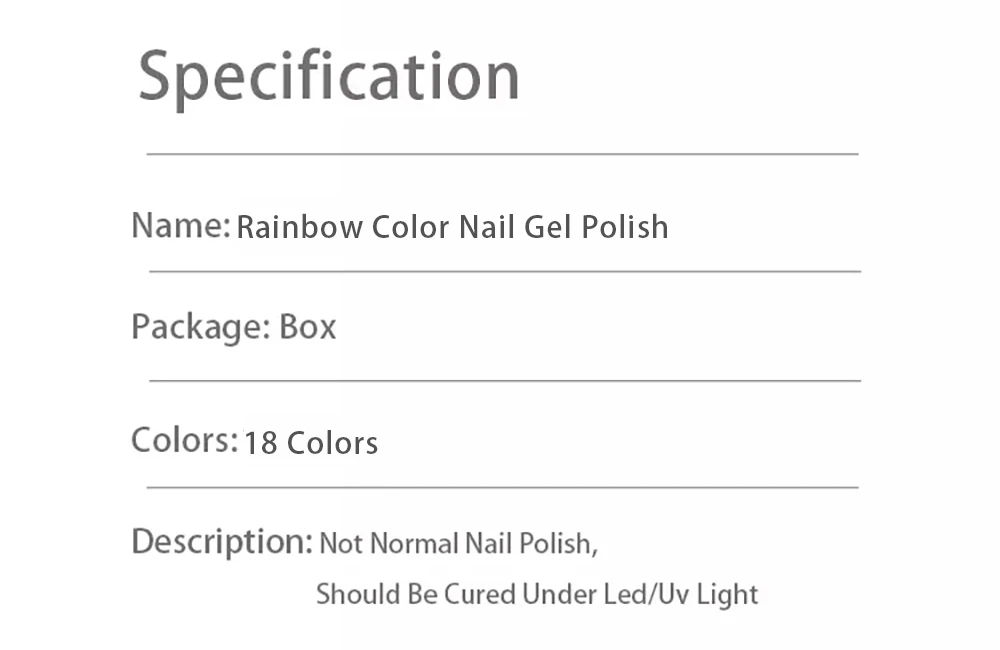 Vendeeni 18 Farben Regenbogenfarben Gel-Nagellack Sommer Bunter UV-LED Soak-Off Gel-Lack Macaron Nagelkunst Gel-Lack 15ml – Detail 13