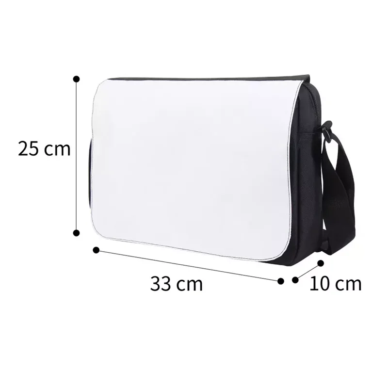 Sublimation Blank Crossbody Bag Sport Travel Girls Boys School Bags Backpack Canvas With White Polyester Messenger Bag