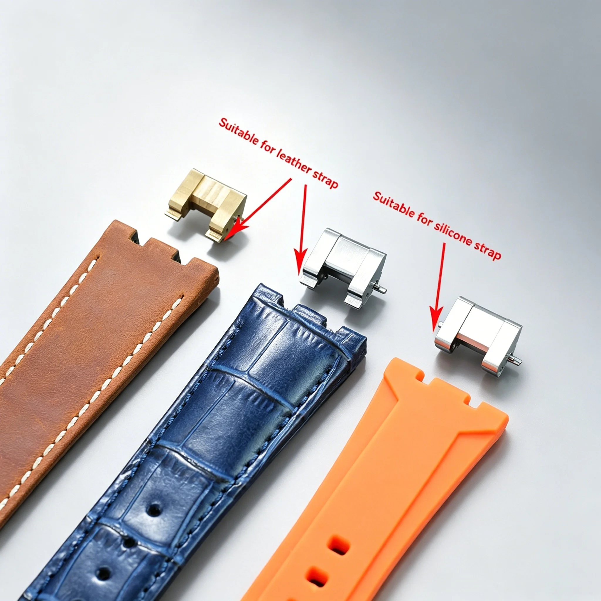 For Maurice Lacroix Aikon AI6038 6008 6007 6058 1008 1108 Strap End Links Replacement Head Connectors for Leather Silicone Band