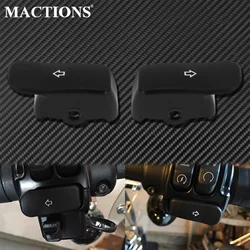 Motorcycle Black Turn Signal Extension Cap Switch Button Extended Cover For Harley Softail	Deluxe FLSTN 2011-UP Sportster XL