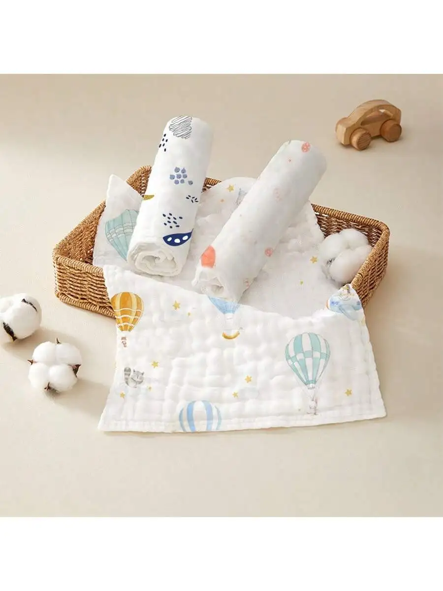 ベビーよだれタオル4枚、超ソフトな新生児用小さな正方形タオル - フェイスタオル、子供が手を拭くためのガーゼ正方形タオル、多目的 - 洗える、色落ちしない、ベビーシャワーギフトに最適。