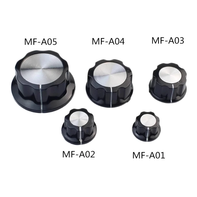 

5PCS/lot Potentiometer Pot Knob Cap MF-A01/A02/A03/A04/A05 Rotary Switch Knobs Caps Small Switch Button Cap