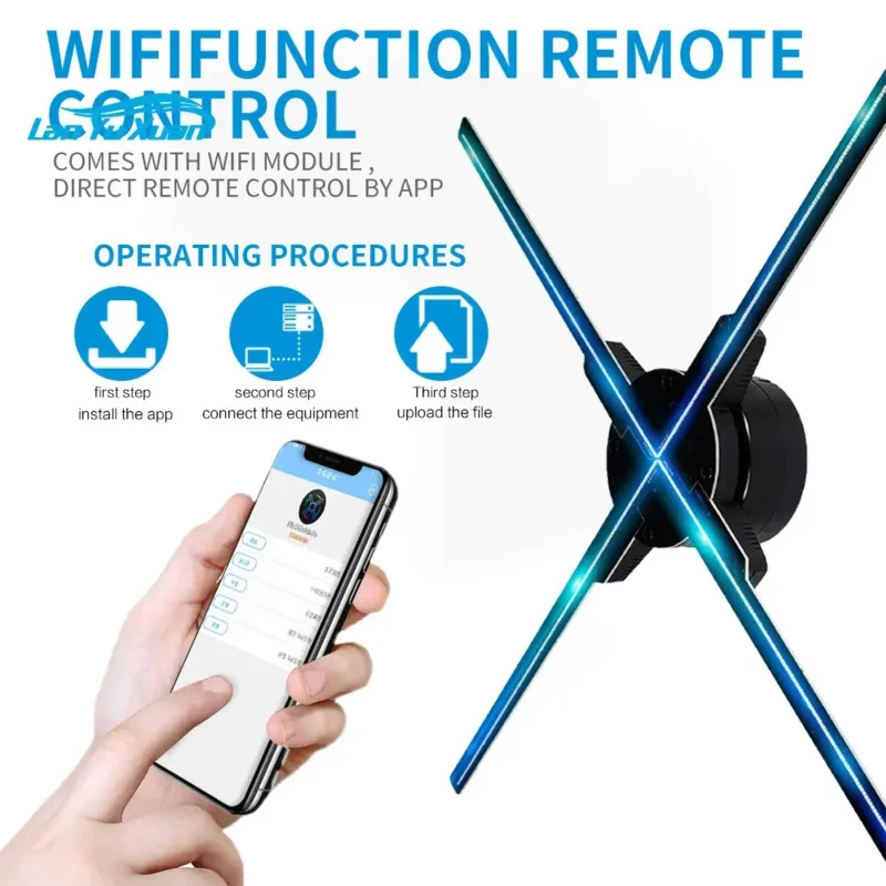

65cm 3D Holographic Advertising Machine Hologram LED Display Fan