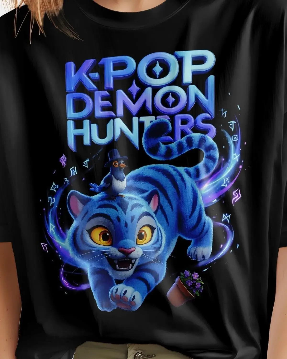 

Футболка унисекс 2026 Kpop Demon Hunter, женская и мужская, с коротким рукавом, уличная одежда, для родителей и детей, хип-хоп, Y2K, летние повседневные топы