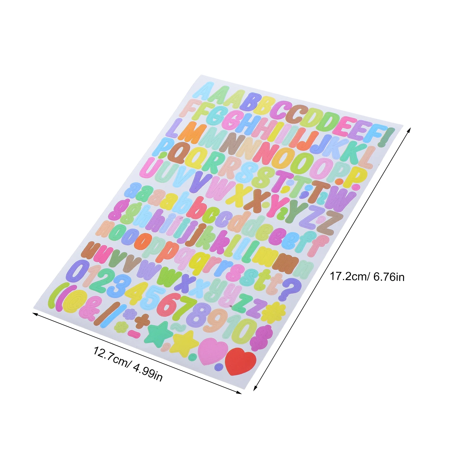 10pcs Stickers Colorful Hand Account Letters Adhesive Alphabet Scrapbook Vinyl Scrapbooking Letters Craft Mini