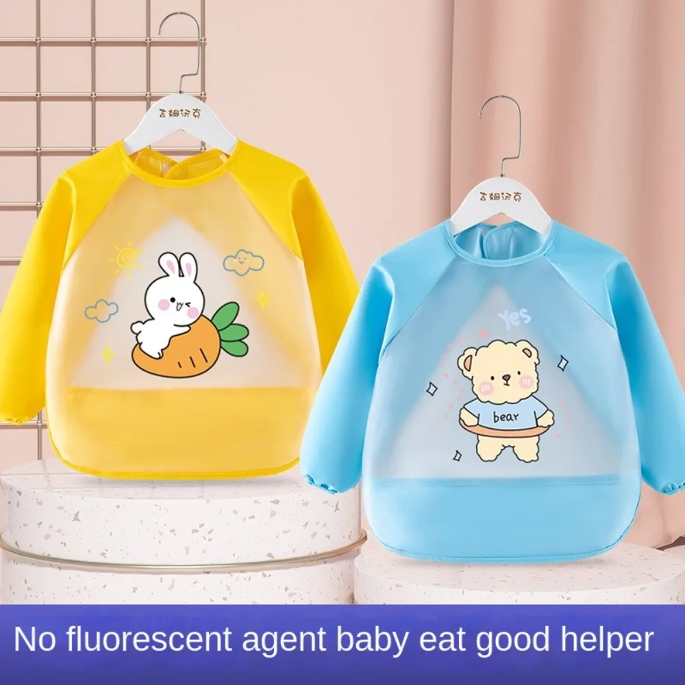 

Водонепроницаемый детский нагрудник с длинными рукавами, не требующий стирки, для защиты от слюны и проливания, непромокаемый, для выгула и кормления