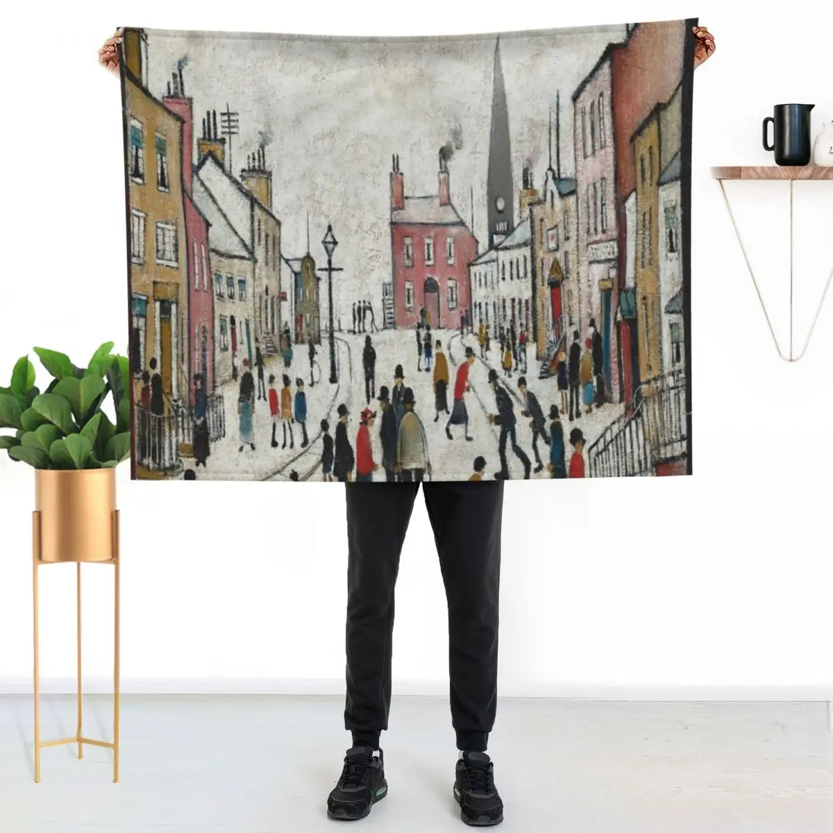 L S Lowry Throw Blanket Designers Plush Luxury blankets ands Soft Plaid Giant Sofa Blankets