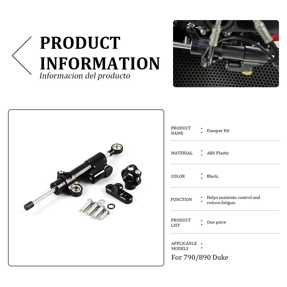 For DUKE 790/890 790 890 Duke790 Duke890 Motorcycle Steering Stabilize Damper Bracket CNC Steering Stabilizer Shock Absorber