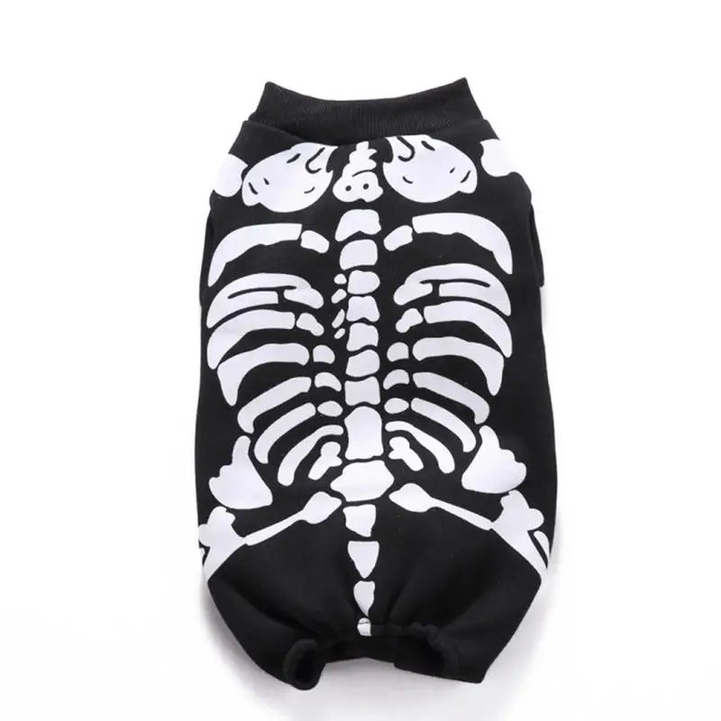 Skeleton Dog Clothes Dog Costumes For Large Dogs Halloween Pet Dog Cat Halloween Skeleton Skull Cute Shirt Puppy Kitten