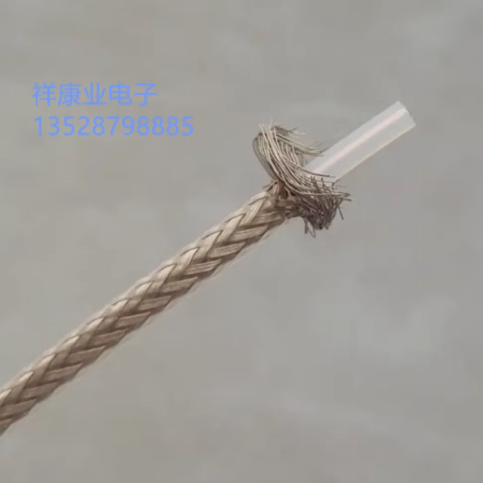 Transparent high-frequency high-temperature SFF-50-2-1 SFF-50-2-2 coaxial cable 50-2 single-layer shielded silver plated wire